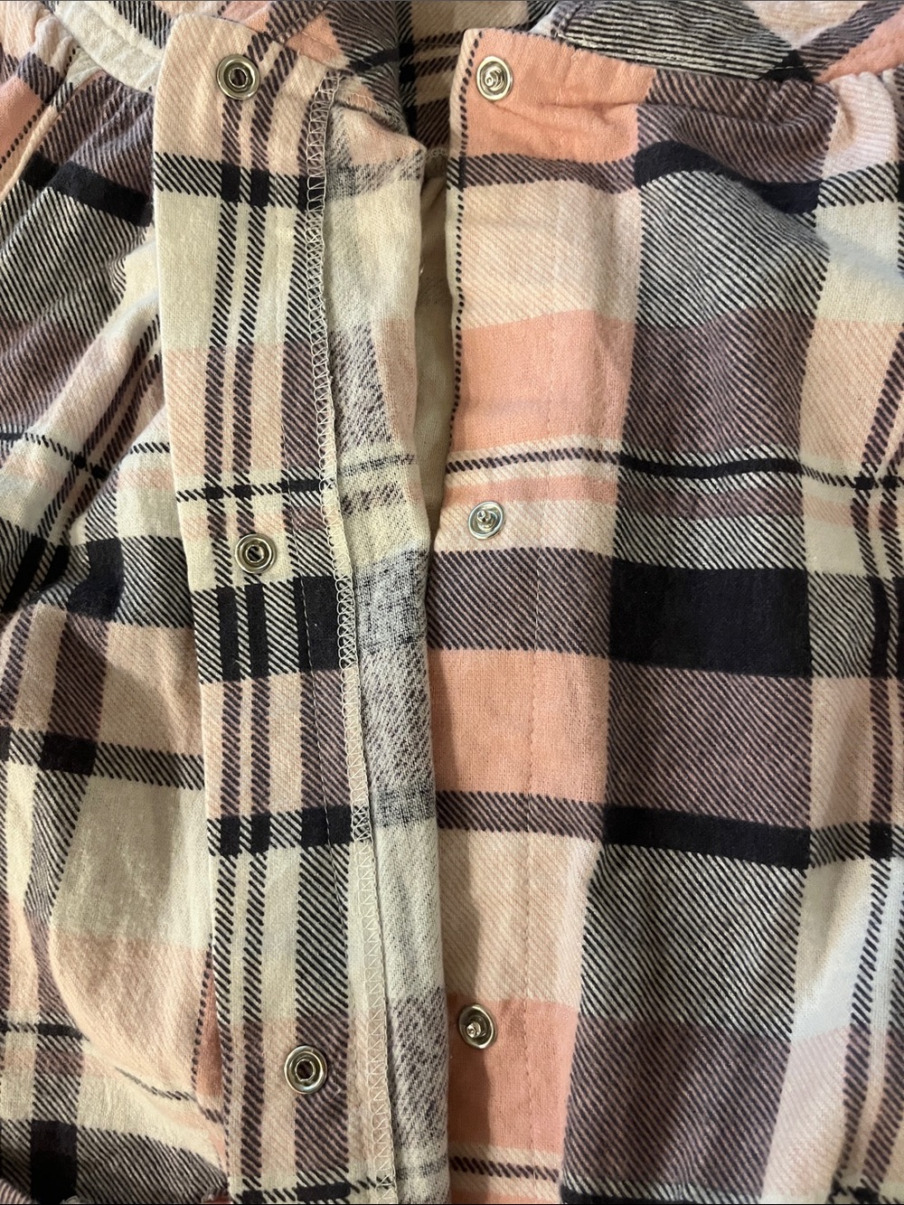 Women's 100% Cotton Flannel Nightgown in Pink & Gray - Picture 4 of 11